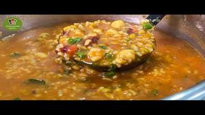 طرز تهیه سوپ حبوبات آش قاشقی /غذای سنتی ومناسب فصل خزان