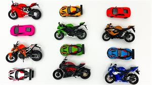 کلیپ کودکانه ماشین بازی - معرفی موتورسیکلت و اتومبیل