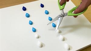 تکنیک نقاشی اکریلیک با قیچی / طراحی کوه