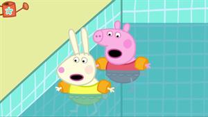 پپا پینگ - خوک پپا و ربکا خرگوش به شنا می روند