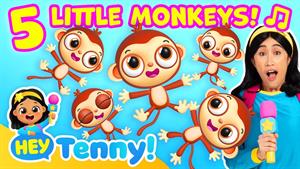 ماجراهای بچه کوسه - بازی پنج میمون کوچک