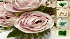 تولید بوته گل مصنوعی پیونی 7 گل دارای 11 شاخه| فروشگاه ملی