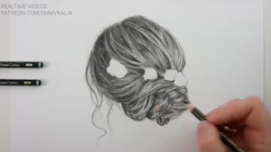 آموزش طراحی مو با مداد طراحی