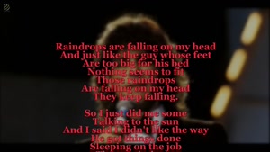 Raindrops Keep Fallin On My Head - BJ Thomas (Lyrics Video)