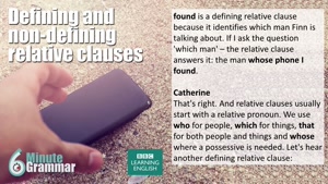 استفاده از defining & non-defining relative clauses 