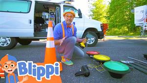 کارتون بلیپی - Blippi یک کامیون سطلی را بررسی می کند