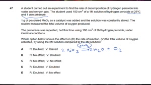 پاسخ سوال 47 امتحان IMAT 2014 ایتالیا -kinetic stoichiometry