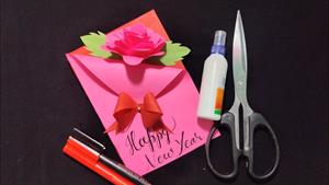 کارت تبریک سال نو را با کاغذ درست کنید!