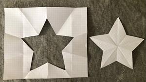 شکل ستاره کاغذی عالی فقط در یک برش!