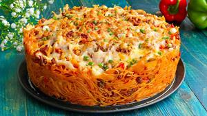 آموزش خوشمزه ترین کیک غذایی - اسپاگتی