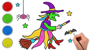 آموزش نقاشی کودکان / چگونه یک جادوگر هالووین بکشیم؟