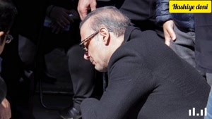 گریه های علیرضا قربانی در خاکسپاری همسرش 