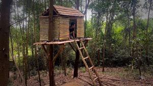 مراحل ساخت خانه جنگلی ساده