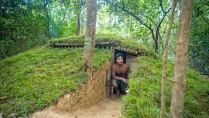 ساخت زیباترین خانه مخفی زیرزمینی در جنگل