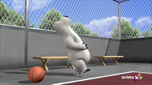 کارتون زیبای برنارد خرسه در بازی بستکبال