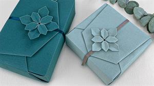 ایده های بسته بندی هدیه + آموزش گل کاغذی اوریگامی