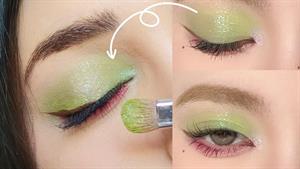 آموزش آرایش چشم سبز دودی آسان روزمره