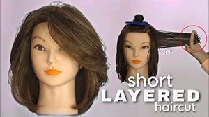 آموزش مدل موی لایه ای کوتاه