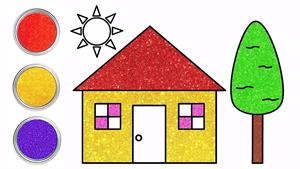 چگونه یک خانه بکشیم / نقاشی آسان برای کودکان 