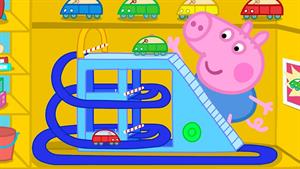 کارتون پپاپیگ - جورج عاشق بازی با ماشین های اسباب بازی است 