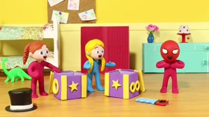 کارتون  عروسکهای خمیری رنگارنگ برای خردسالان