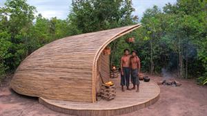 ساختن خانه با چوب بامبو
