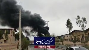 وقوع آتش سوزی مهیب در یک کارخانه‌ در قم