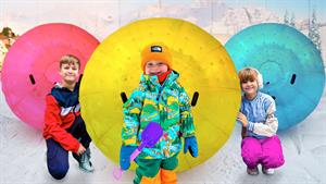 بازدید خانواده روما و دیانا از پارک برفی در اسکی دبی