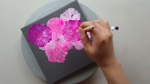 نحوه رنگ آمیزی دسته گل صورتی | نقاشی آسان برای مبتدیان 