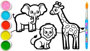 نقاشی و رنگ آمیزی برای کودکان و نوجوانان | آموزش حیوانات