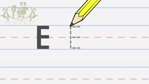 Write the letter E | Alphabet Writing lesson for children 