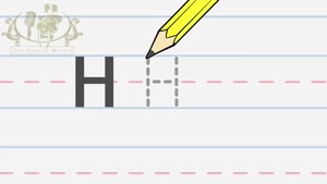 Write the letter H | Alphabet Writing lesson for children 