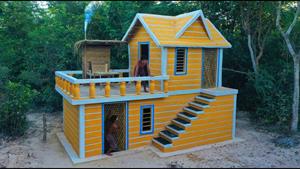 90 روز ساخت خانه ویلایی دو طبقه جنگلی با اتاق زیرزمینی - 1