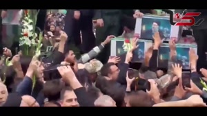 مراسم تشییع پیکر رئیس جمهور در تبریز
