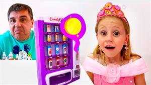 نستیا در حین بازی در فروشگاه شیرینی جادویی به شاهزاده خانم ت