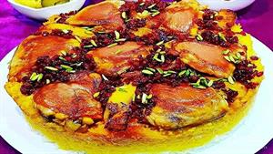 طرز تهیه کته قاجاری با ته دیگ مرغ 