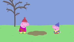 Cold winter day Peppa pig