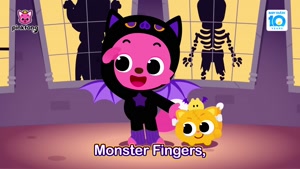 ماجراهای بچه کوسه - هورا! ✋ خانواده انگشتی هالووین / زامبی
