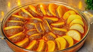 طرز تهیه خوراک سیب زمینی و گوشت
