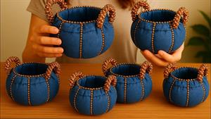 آموزش دوخت ظرف های پارچه ای