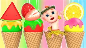 من اونو می‌خوام _ یادگیری رنگ‌ها با بستنی میوه‌ای