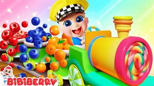 bibiberry - آهنگ قطار چو چو - یادگیری رنگ با میوه‌های رنگی 