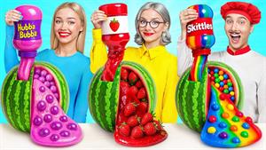 ونزدی ادامز _ چالش درست کردن کیک های رنگی