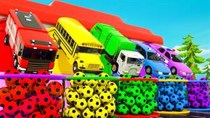 کارتون ماشین بازی _ آهنگ باران و ماشین‌ های رنگ‌ آمیزی