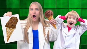 کارتون آملیا و آولینا - درست کردن پاپ کورن و بستنی و پشمک