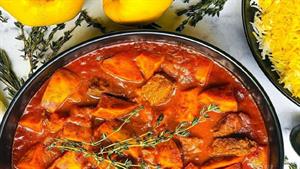 آشپزی ایرونی در طبیعت - طرز تهیه خورشت به و کته زعفرانی
