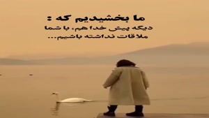 ما بخشیدیم که دیگه نبینیمتون/کلیپ سنگین تیکه دار