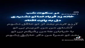 آهنگ در سکوت شب صفحه مشکی