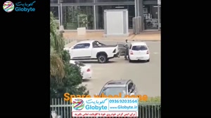لحظه سرقت لاستیک زاپاس تویوتا هایلوکس
