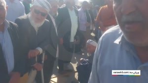 تمام مردم آق قلا در صف نماز میت صابر کاظمی